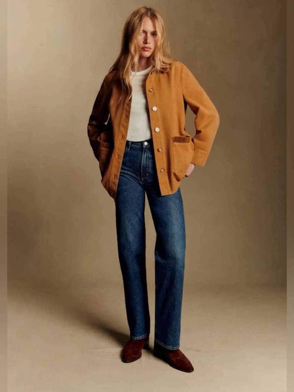 NWOT Sezane Gabin Jacket Light Camel Size 4/Small - Picture 1 of 11
